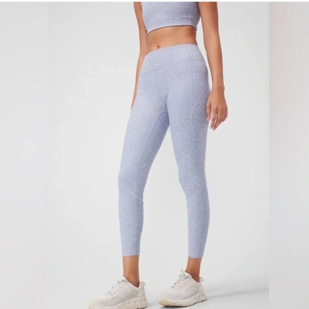 Outdoor Voices Warmup Leggings Lake Blue M Hiking Outdoors Yoga Pilates Running